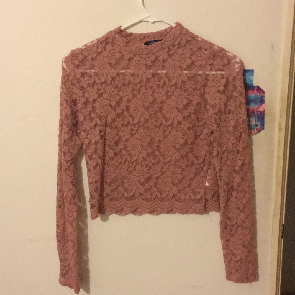 SHEER LACE PINK TOP